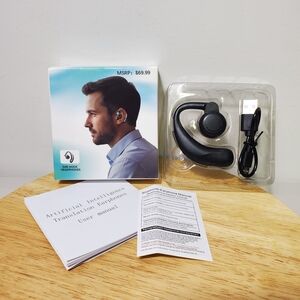 Bluetooth Over-Ear Electronic Black Ear Hook Casual Sporty Headphones NIB NWT